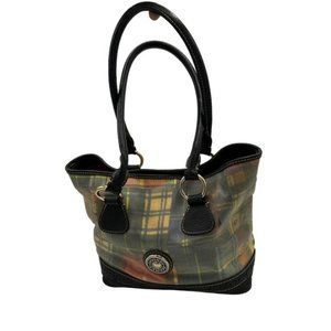 Vintage Dooney & Bourke Plaid Christmas Handbag Purse Madras Patchwork